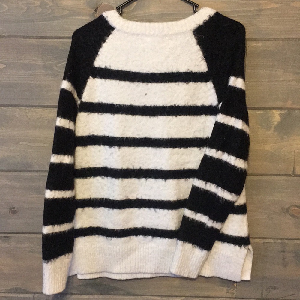 Loft black and white stripe sweater - Picture 2 of 2